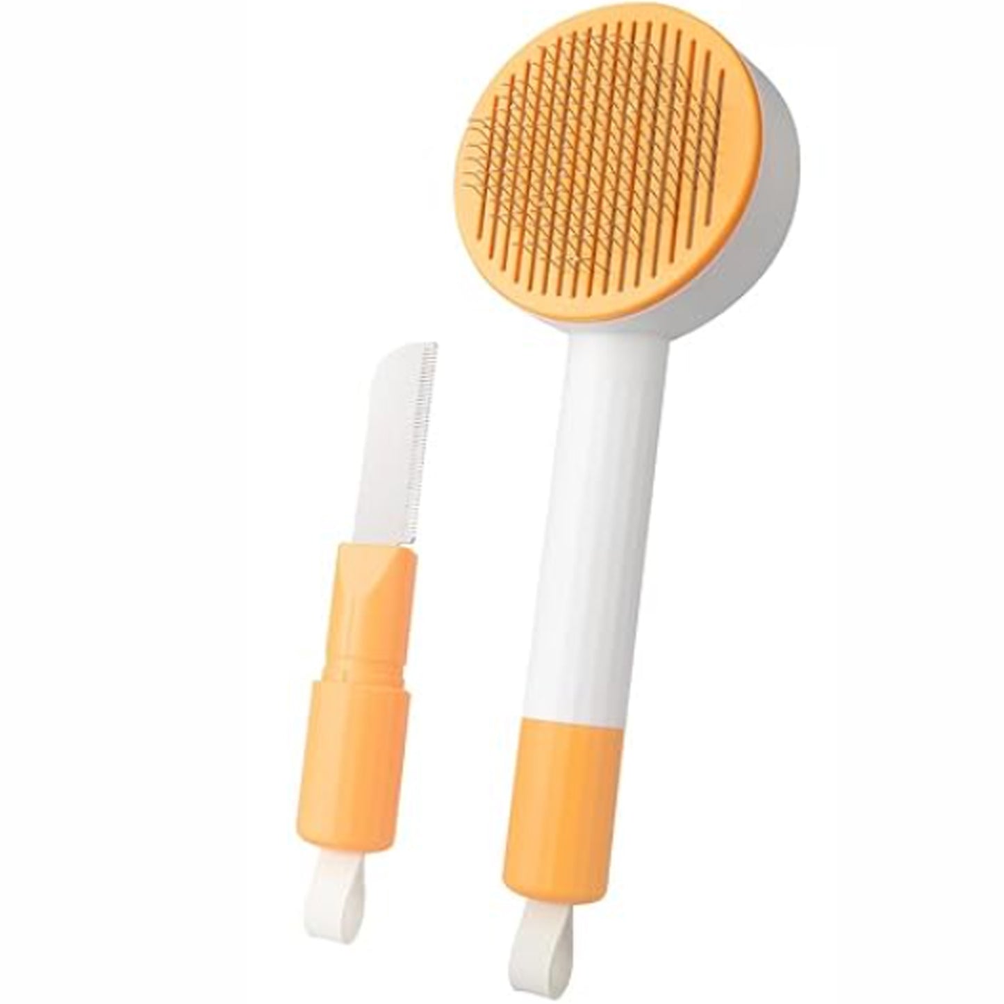 2-in-1 Cat Deshedding Grooming Brush - Hair Remover for Long Haired Cats and Dogs