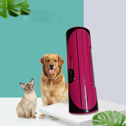 Pet Deshedding Grooming Comb Brush - Roll Trimmer for Dog and Cat Fur