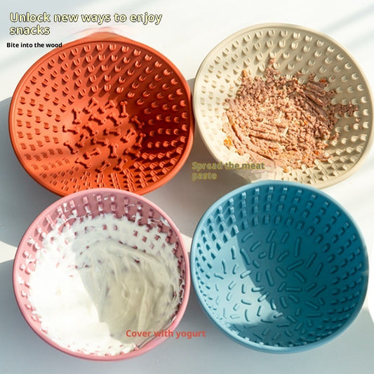 Dog Slow Feeder Lick Mat - Silicone Calming Bowl and Lick Pad for Dogs