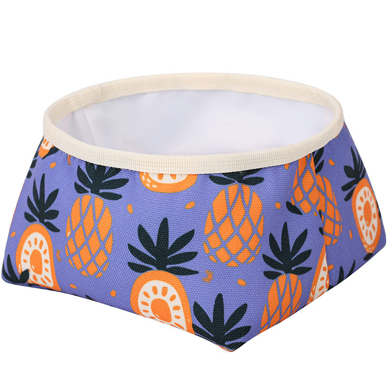 Foldable Waterproof Dog Food Bowl - Easy To Clean Washable Travel Bowl for Dogs