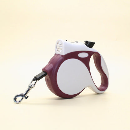 Retractable Dog Leash With Light - Safe Night Walk Rope Leash for Dogs