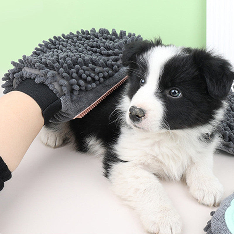 Pet Bathing Brush Grooming Minimum - 2-in-1 Massage Glove for Dogs and Cats