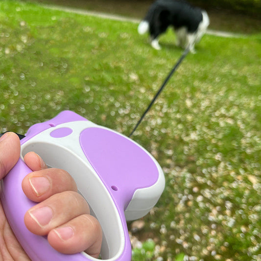 Retractable Dog Leash With Light - Safe Night Walk Rope Leash for Dogs