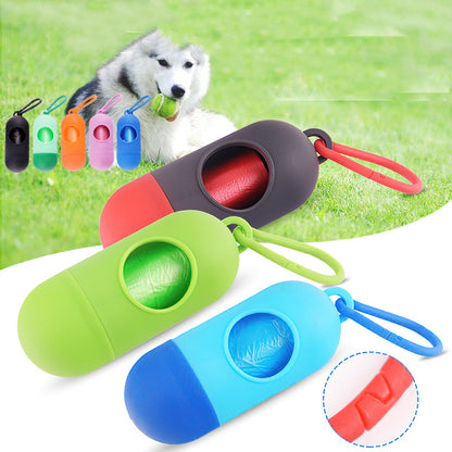 Dog Poop Bag Dispenser With Hook in various colors for easy outdoor pet waste management