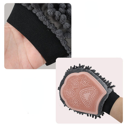 Pet Bathing Brush Grooming Minimum - 2-in-1 Massage Glove for Dogs and Cats