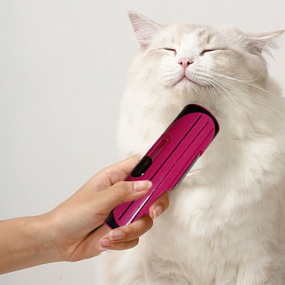 Pet Deshedding Grooming Comb Brush - Roll Trimmer for Dog and Cat Fur
