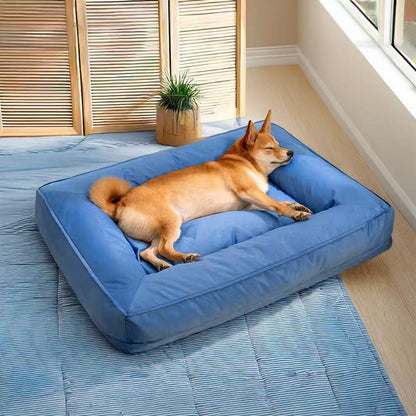 Orthopedic Pet Ground Bed - Full Surround Support Memory Foam for Dogs and Cats