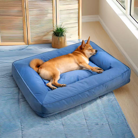 Orthopedic Pet Ground Bed - Full Surround Support Memory Foam for Dogs and Cats