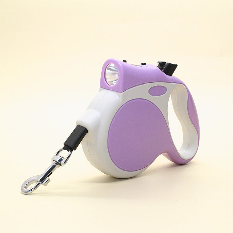 Retractable Dog Leash With Light - Safe Night Walk Rope Leash for Dogs