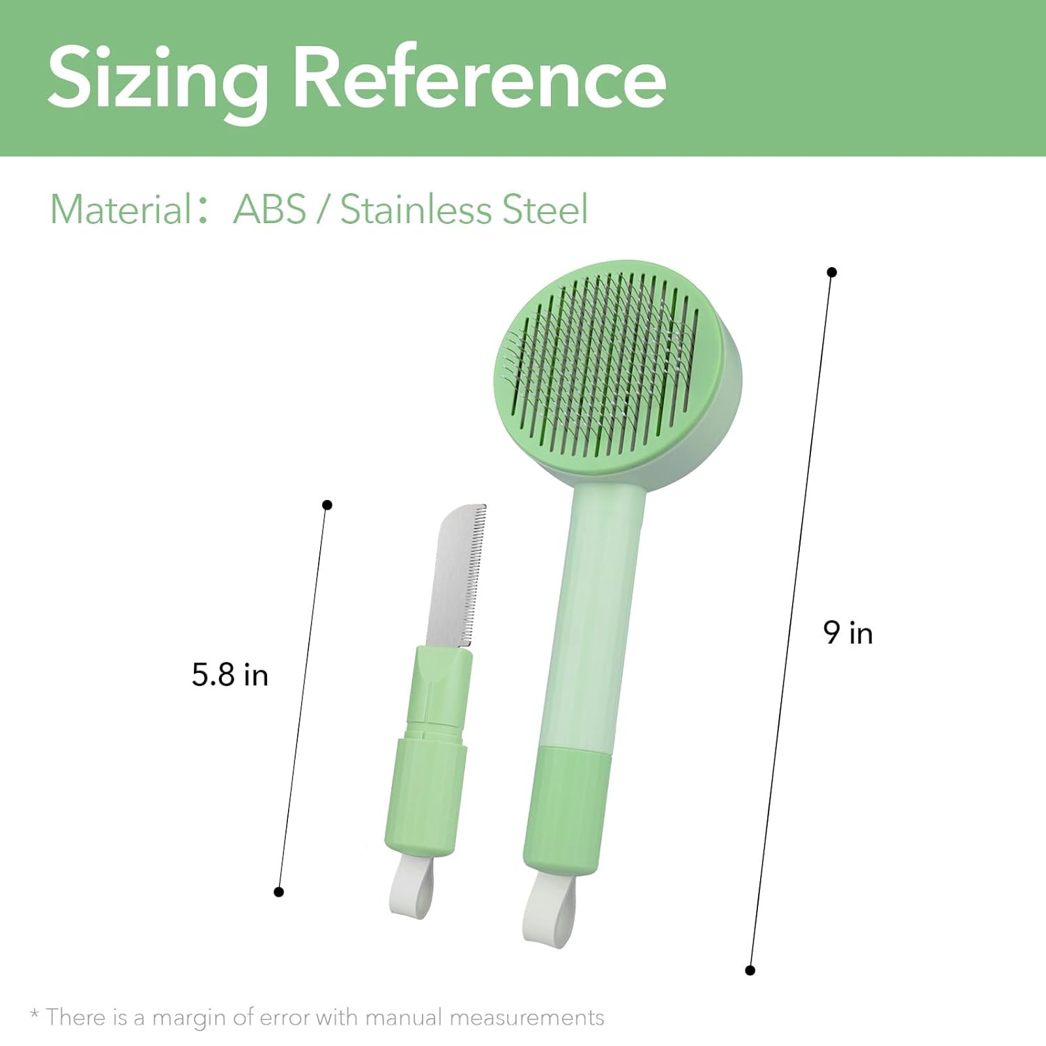 2-in-1 Cat Deshedding Grooming Brush - Hair Remover for Long Haired Cats and Dogs