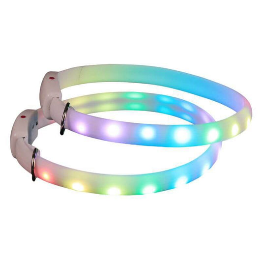 LED Glowing Dog Collar - USB Rechargeable Flashing Night Safety Collar for Dogs