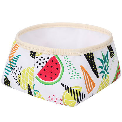 Foldable Waterproof Dog Food Bowl - Easy To Clean Washable Travel Bowl for Dogs