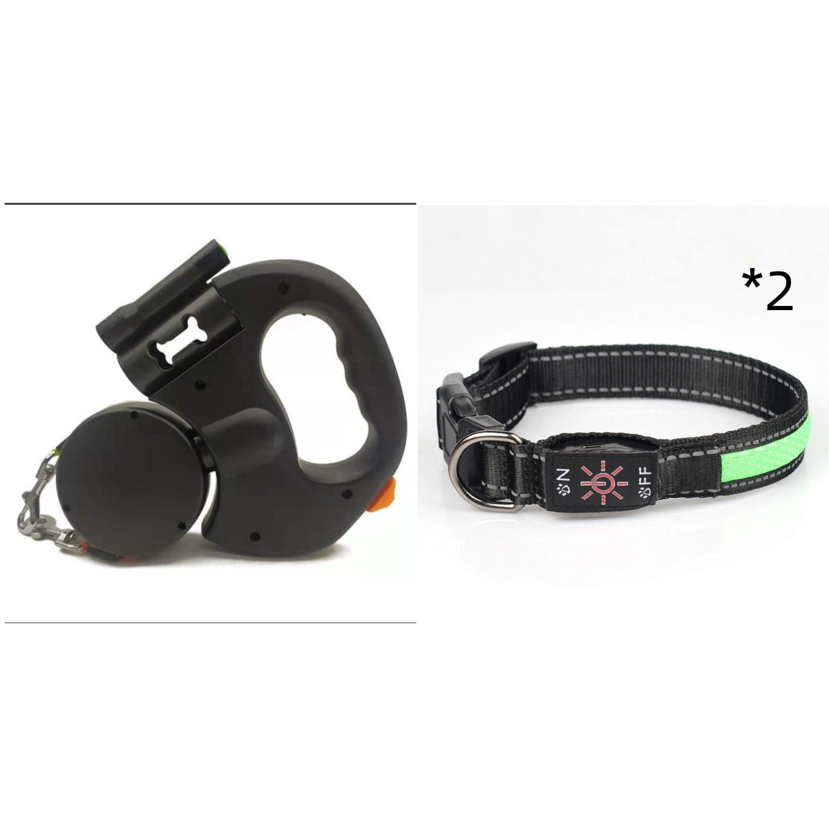 LED Luminous Dog Collar - USB-C Rechargeable Waterproof Nylon Mesh for Dogs