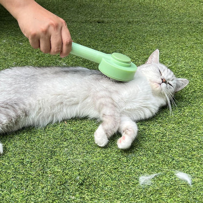 2-in-1 Cat Deshedding Grooming Brush - Hair Remover for Long Haired Cats and Dogs