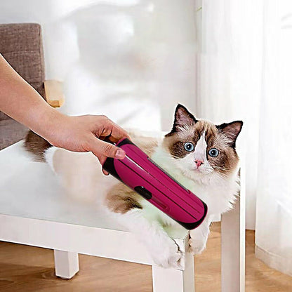 Pet Deshedding Grooming Comb Brush - Roll Trimmer for Dog and Cat Fur