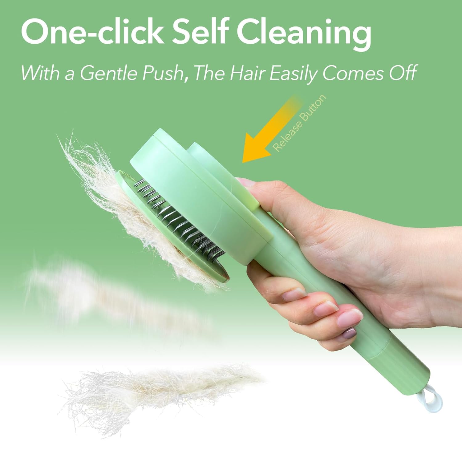 2-in-1 Cat Deshedding Grooming Brush - Hair Remover for Long Haired Cats and Dogs